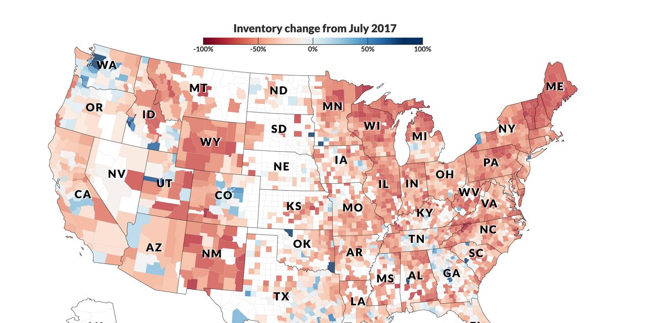 Potential homebuyers may start to feel some relief: Use our interactive to see how housing inventory changed in your county