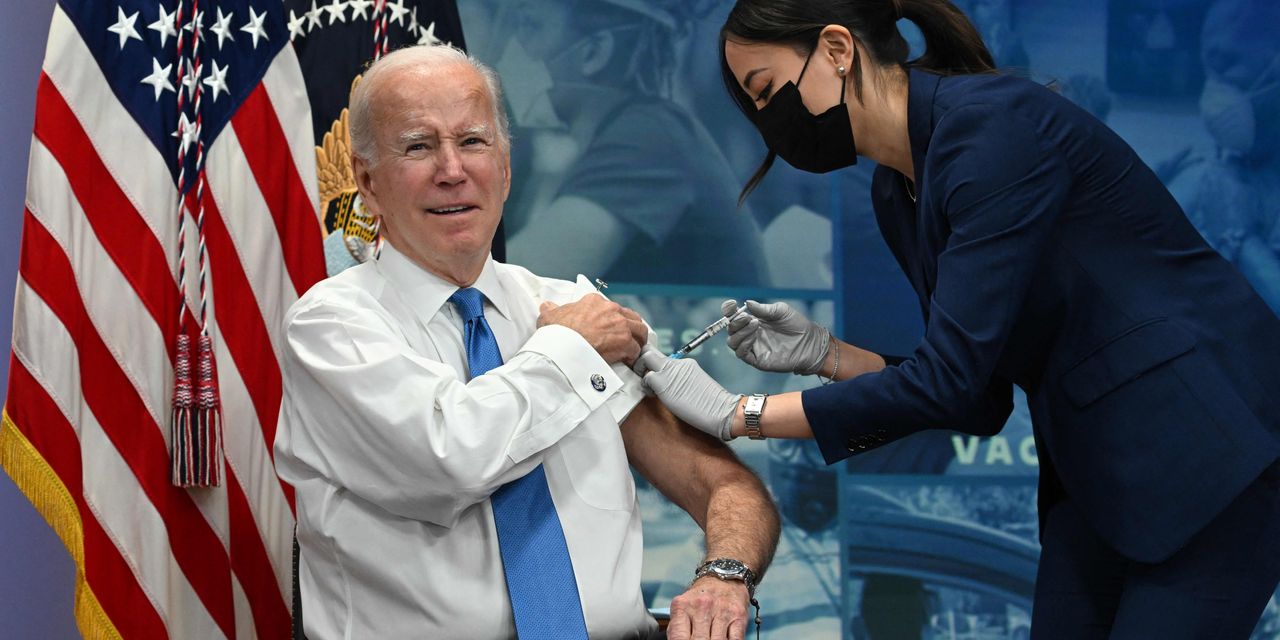 Biden says 'not enough people' getting updated COVID booster as he receives his own jab